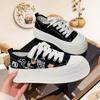 Women Platform Canvas Shoes Height Increasing Chunky Sneakers For Youth Girls Outdoor Female Ladies Thick Sole Footwear