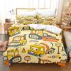 Комплект постельного белья с 3D-треком, мультяшный инженерный автомобиль, пуховый пододеяльник с принтом, 2/3 шт. DE135 * 200, полноразмерное украшение для детской комнаты