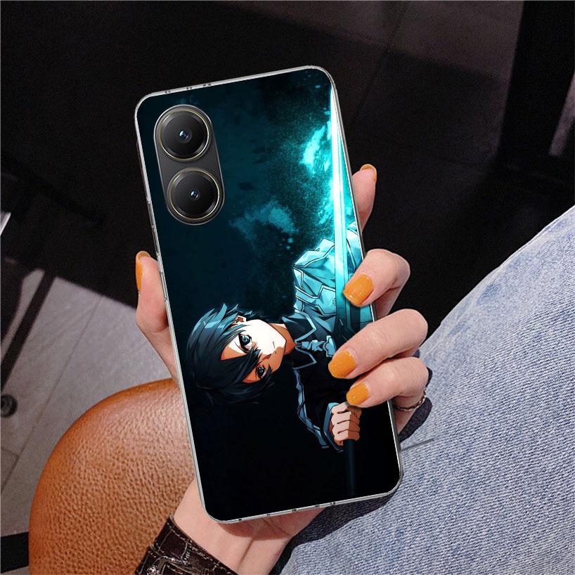 Чехол для телефона Sword Art Online Кирито для Xiaomi Poco X7 X6 X5 Pro F7 Ultra Redmi 15C 15 13C 13 12C 12 10 10A 10C 9 9A 9C 9T