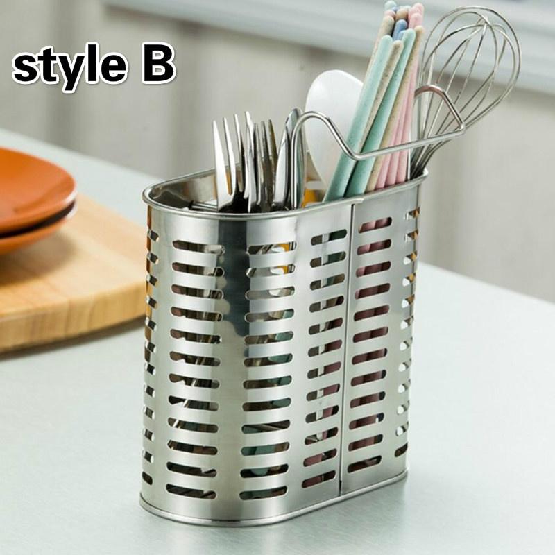 304 нержавеющая сталь палочки для еды трубка дренажная стойка настенная двойная клетка для палочек для еды кухня C