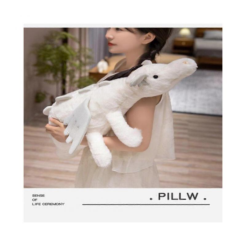 Snow Dragon 19.7" Plush Toy Luxuriously Soft, Ideal for Kids & Fantasy Fans