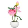 LED Flower Table Lamp Plastic 3 Head Artificial Flower Night Light with Ceramic Vase for Home