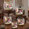 Transparent Landscape Fish Tank Plastic Turtle Tank Ornament Fish Bowl  Goldfish Bowl