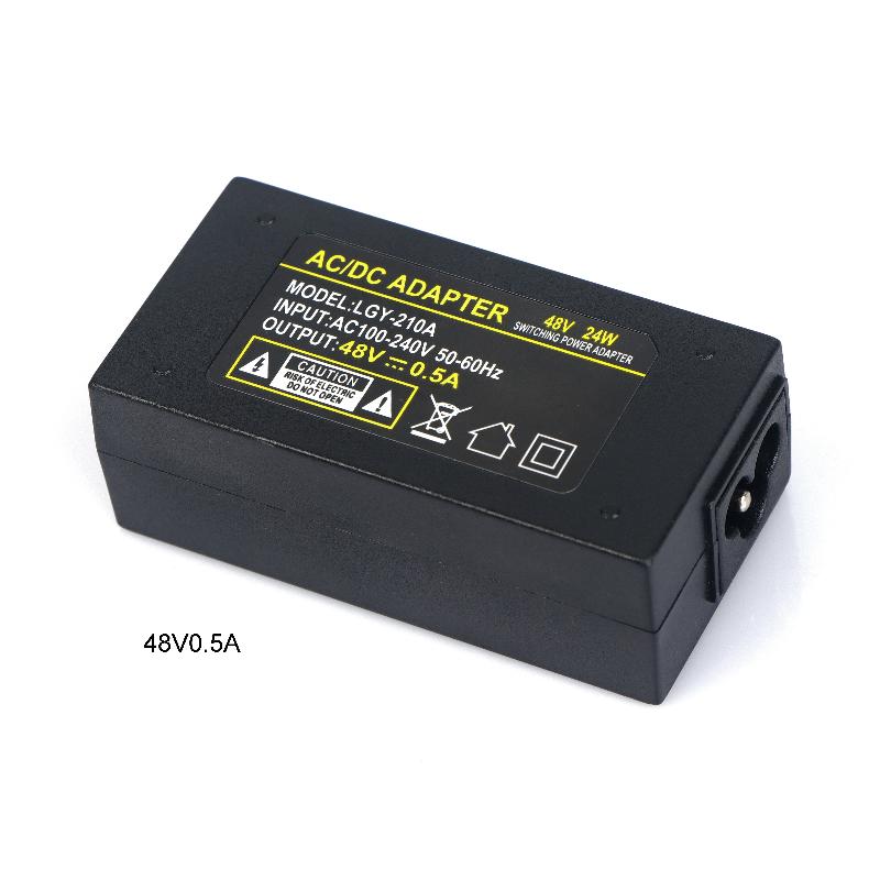 1 шт. Настольный PoE-инжектор питания Ethernet-адаптер для видеонаблюдения CCTV IP-камеры Блок питания 24 В 1 А 48 В 0,5 А 24 Вт