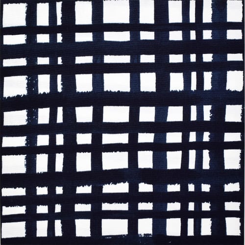 СТИЛЬ Декор Дорожка на стол/Центральный элемент стола (30см x 130см), 100% хлопок, двусторонний, темно-синий с лиственным принтом, W2602210