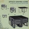 Nine-Piece Aluminium Garden Set, with Glass-Top Table - Grey