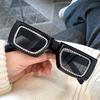 Non-polarized Square Luxury Diamonds Sunglasses Women Punk Fashion Rhinestone Sun Glasses Female Shiny Sexy Eyewear