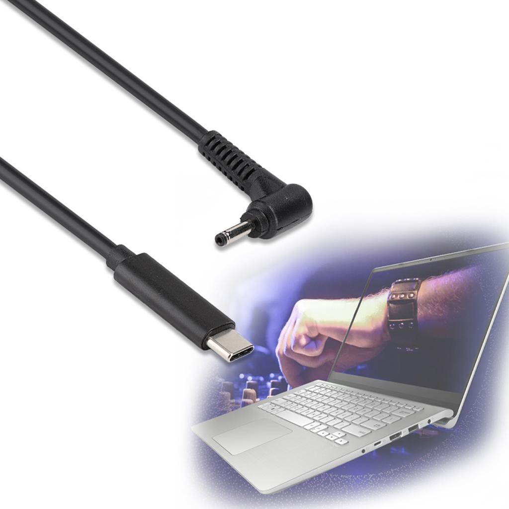 Pure Copper TYPEC Male To 3.0mm X 1.0mm DC Laptop Adapter Cable for Acer Samsung Ultrabook