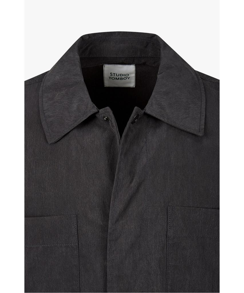 Studio Tomboy [Men] Square Pocket Shirt-Style Jumper _Charcoal_91M6313212