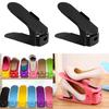 1Pcs Double Layer Shoe Rack Organizer Shoes Footwear Storage Stand Support Plastic Adjustable Shoes Warderobe Bedroom