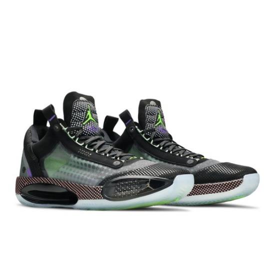 Air Jordan 34 Low Vapor Green Мужские Черные Зеленые CZ7750-003