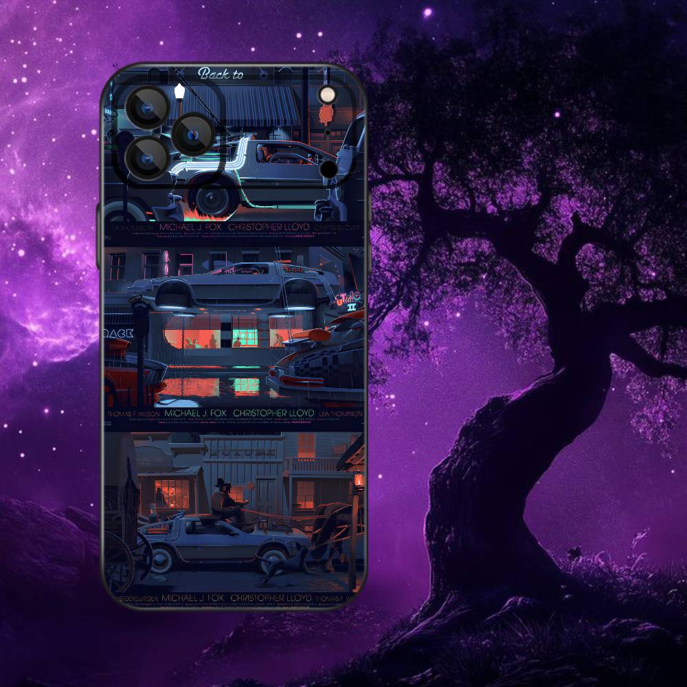 Movie Back The F-Future Phone Case For iPhone 17,16,15,14,13,12,Pro,Max,Plus,E,SE4,Air,Mini Black Soft Box