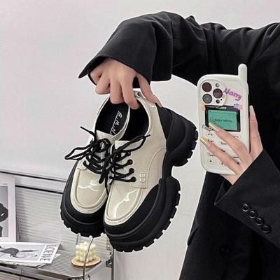 Туфли-лоферы на платформе с круглым носком, женские туфли-лодочки со скидкой, стильная оптовая обувь, шикарная и элегантная, летняя 2025, люксовый бренд