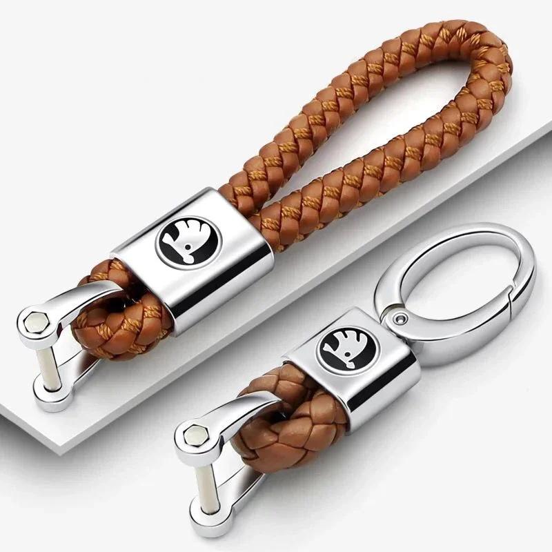 2025 Новая цепочка с брелоком для логотипа Skoda Superb Kamiq Yeti Karoq Tour RS Fabia 2 1 Rapid Kodiaq Octavia 2 A7 Сплав Брелок Автомобиль D