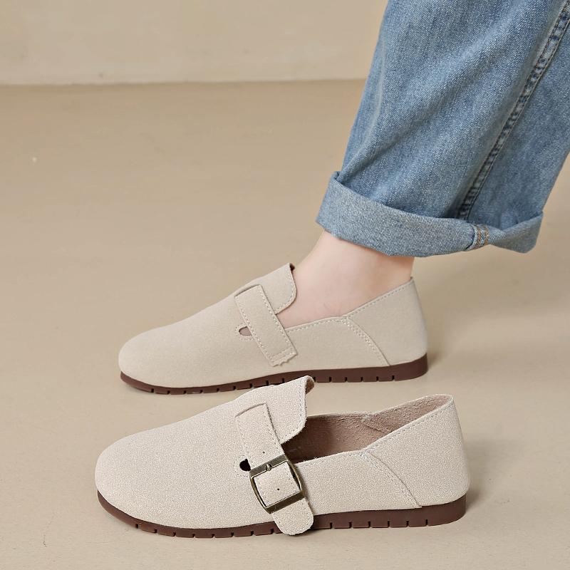 Модные женские туфли с круглым носком, повседневные женские туфли, универсальные осенние мягкие туфли на плоской подошве, мокасины в стиле ретро, удобные туфли для женщин