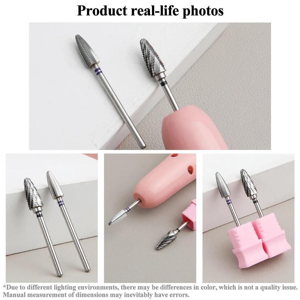 1 or 2 Pcs Tungsten Nail Drill Bits Rotate Electric Milling Cutters For Manicure Machine Quick Removal