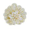 New Copper And Cubic Zirconia Shell And Flower Design Brooches For Women Summer Fashion Small Shining Pin