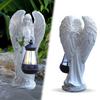 Solar Angel Statue Light Waterproof Fairy Wings Statue Lamp Auto On & Off Angel Ornament Light for Outdoor Garden Decor