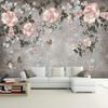 Mural Retro Rose Flower Vine Hand Painted Wall Painting 3D Embossed Living Room TV Background Home Decor Wallpaper Floral