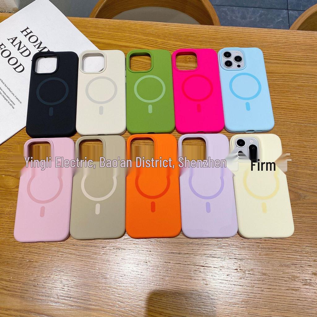 Магнитный чехол из жидкого силикона для iPhone 17 Pro Max, Полное покрытие, Защита от падений, Высококачественная защитная крышка для Apple 17.