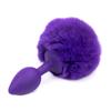 Purple Pompom Anal Plug Size S