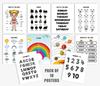 Traceease 10 Educational Posters for Classroom Decor & Kindergarten Homeschool Supplies Baby, Laminated Preschool Learning Chart Materials