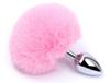 Анальная пробка Хвост кролика Bunny Tail 6 x 2.7 см Розовая - Kiotos - Анальные украшения