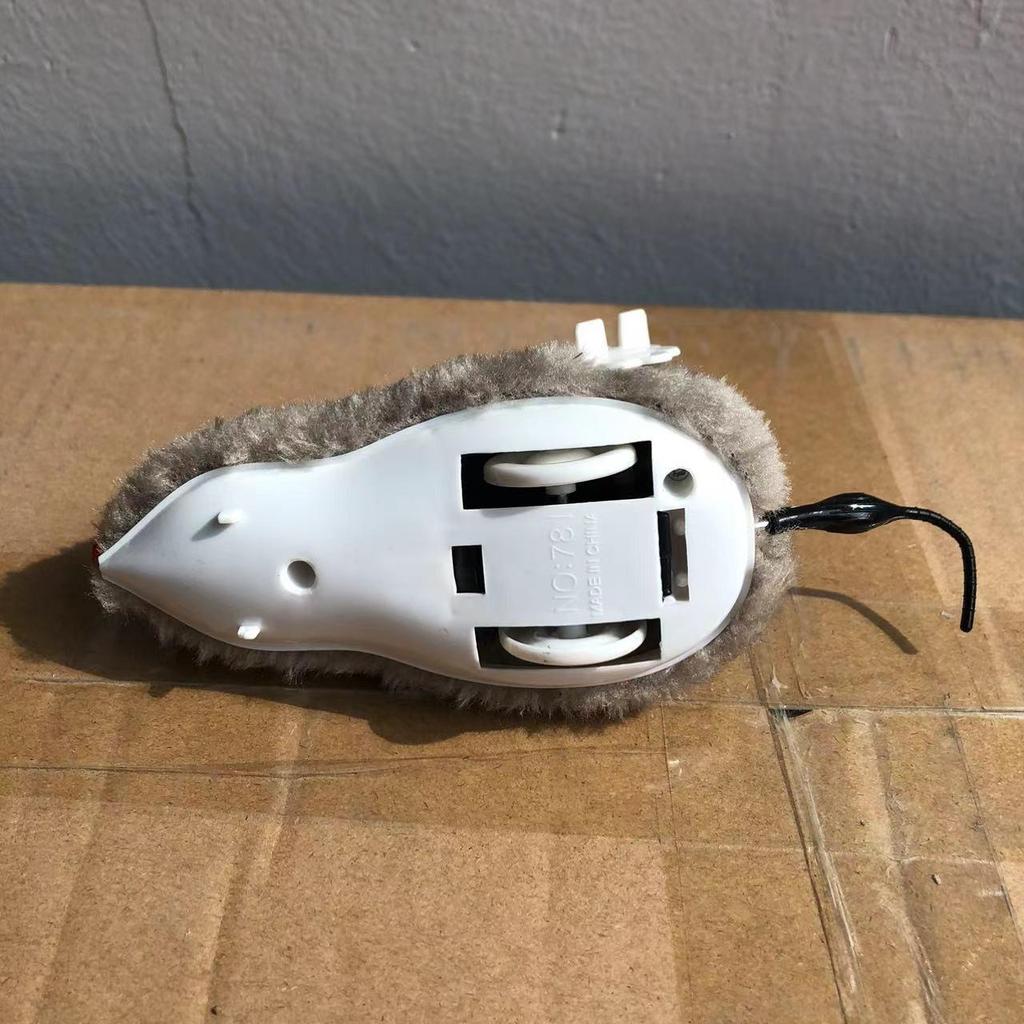 4-Color Interactive Cat Teasing Plush Mouse with Wagging Tail