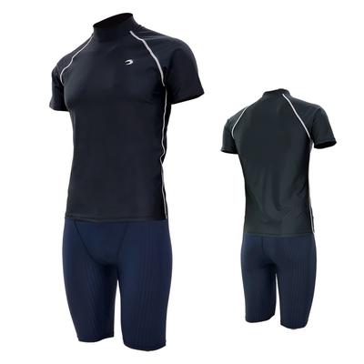 TS SPORTS Мужской купальный костюм с длинным рукавом Защита от солнца Шорты до колена Комплект плавок M23041+24068