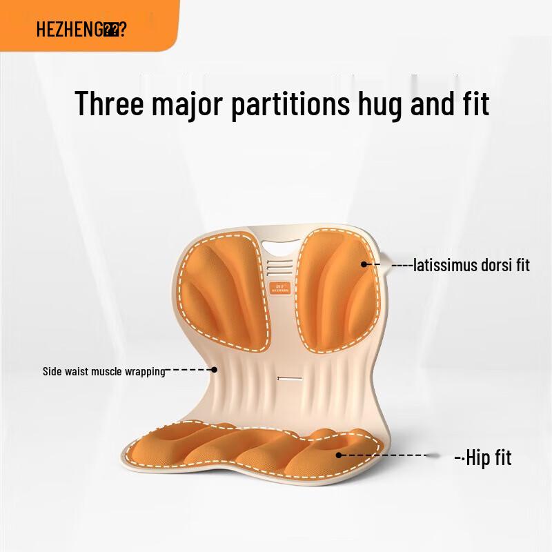 Integrated 3-Zone Ergonomic Lumbar Support Cushion