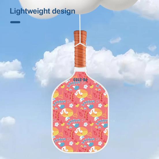 Набор для игры в пиклбол с ячеистым сердечником из стекловолокна и 4 мячами, эргономичная рукоятка