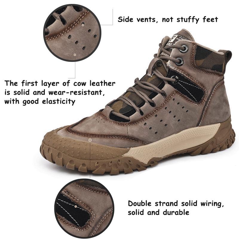 Мужские хлопковые ботинки с высоким берцем; повседневная уличная обувь; обувь для пешего туризма.