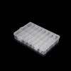 Пластиковый органайзер-коробка на 24 ячейки с регулируемыми перегородками для хранения бижутерии, бусин, аксессуаров. Кейс-дисплей для украшений, органайзер-контейнер для изготовления серег.