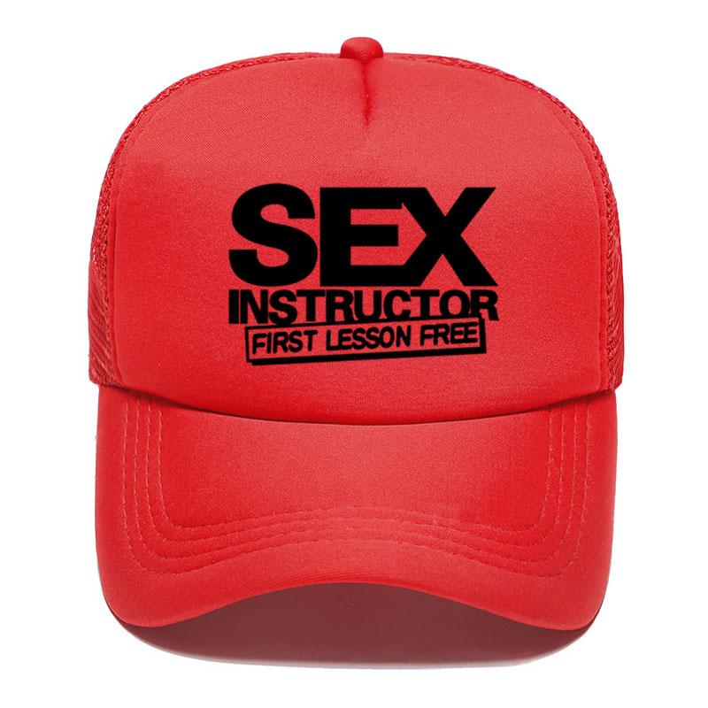 Sex Instructor Funny Creative Baseball Cap Casual Unisex Women Parentchild Hats Mesh Visor Outdoor Sun Hat Adjustable Caps