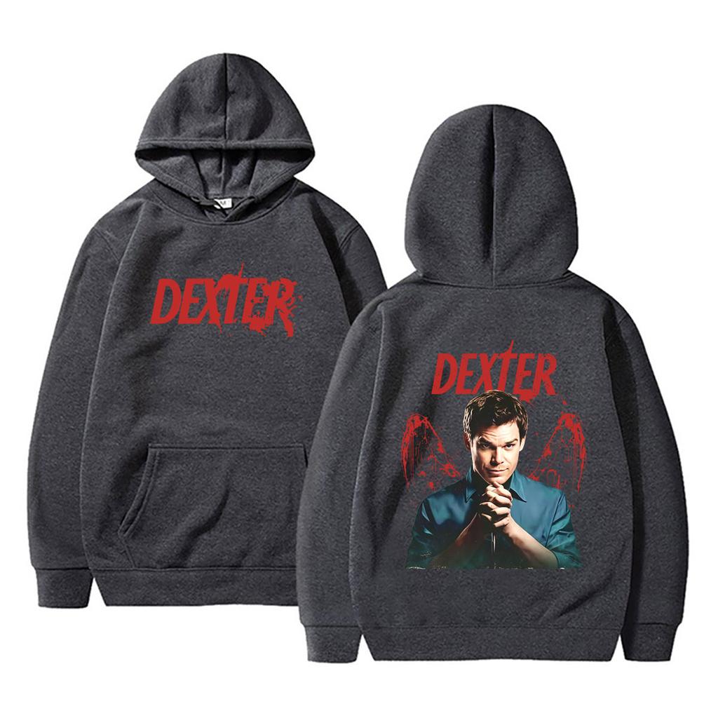 Hot Sale Dexter Morgan Graphic Print Hoodie Men Women Vintage Casual Oversized Pullover Men's Fashion Gothic Hoodies Streetwear