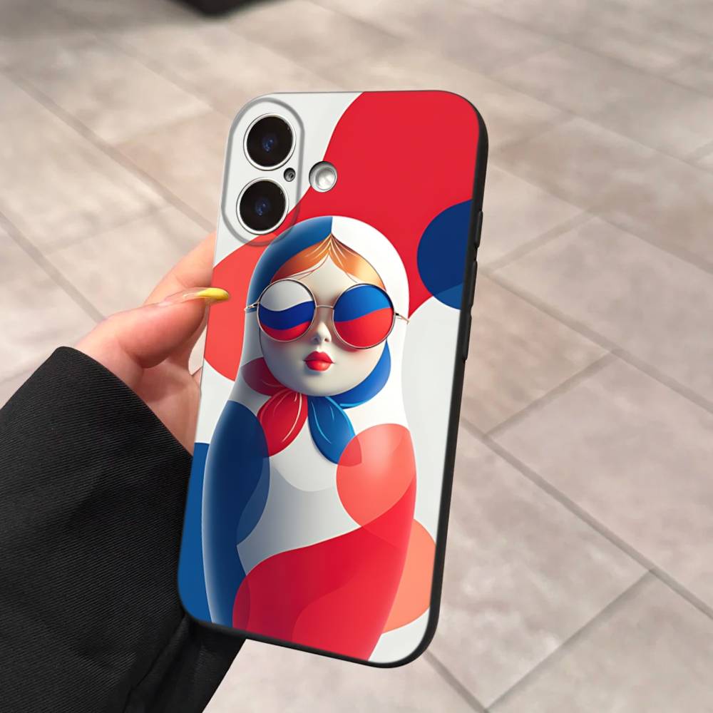 Классическая матрешка Чехол для телефона Для iPhone 14 Plus 13 Mini 11 16 15 17 Pro Max Защита Ударопрочный