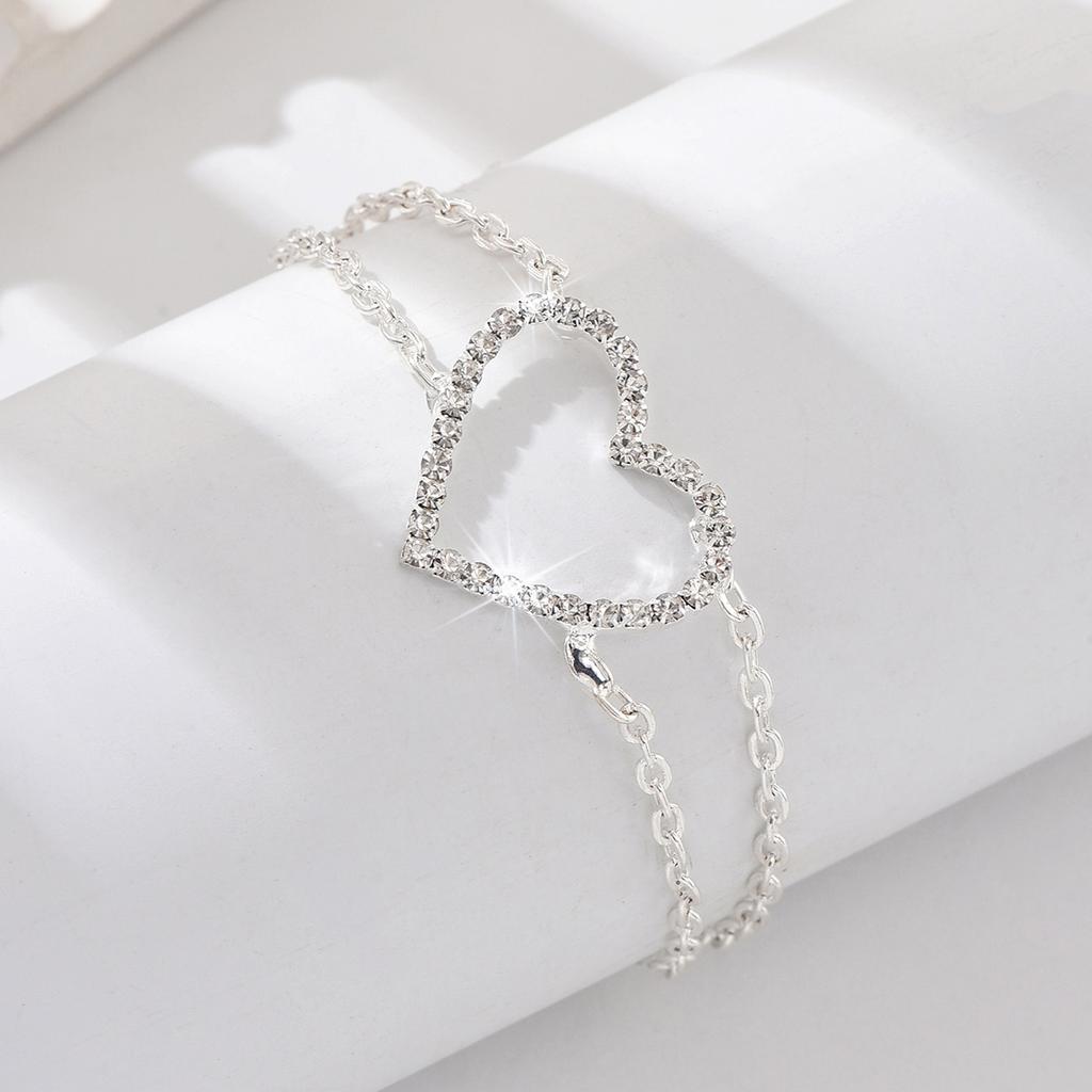 1 шт. Женская европейская и американская трендовая многослойная цепочка для ног с подвеской в виде сердца, для улицы, туризма, пляжа, банкета, вечеринки, фестиваля, подарок