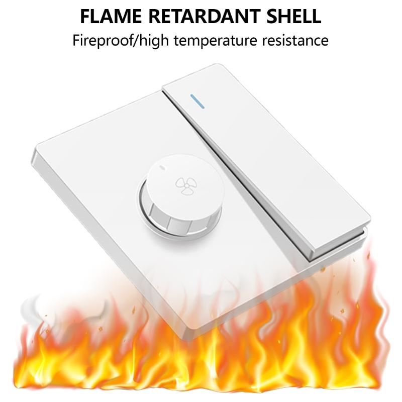 Бесступенчатый регулятор скорости для потолочного вентилятора, переключатель регулировки скорости, настенный вентилятор со скрытым монтажом, регулятор скорости, тип 86, для дома