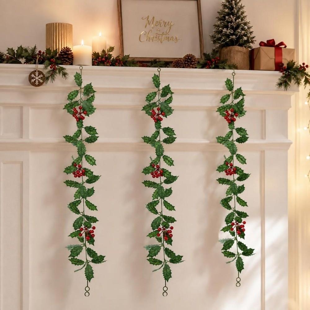 Decoration Red Berry Garland Ultra Long Fake Ivy Garland Christmas Hanging Ornament Living Room