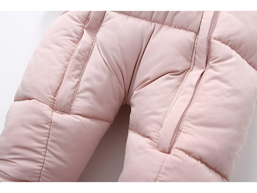 Детский комбинезон с меховым воротником: Уютный комбинезон для младенцев на осень/зиму