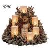 Year Round Home Styling Christmas Lighted Centerpiece, Atmospheric Ornament with Warm Glow, USB Elegant Party Supplies Powered Plastic Crafts