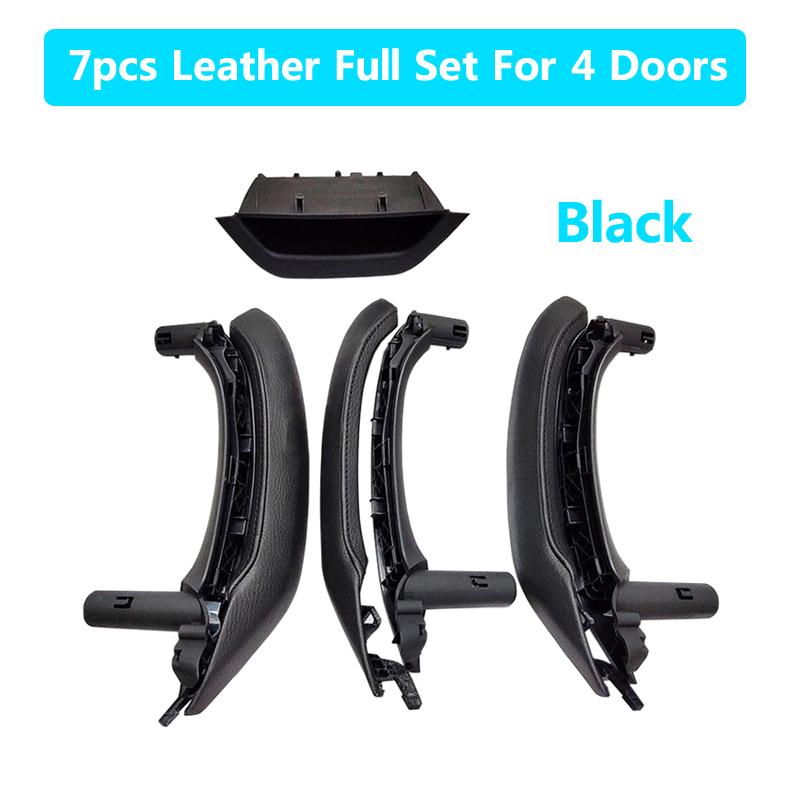 Подлокотник для внутренней двери с левым рулем и правым рулем, внутренняя ручка с кожаным чехлом, полный комплект в сборе для BMW X3 X4 F25 F26