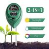 3 In 1 Digital PH Tester Sunlight Soil Moisture Meter Detector Plant Garden