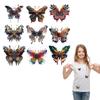 9Pcs/Set Butterfly Thermal Sticker Heat-Adhesive Clothing Patches Hoodies Diy T-Shirt Parches Ropa Heat Transfer Iron On Patches