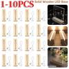 1-10pcs LED Wood Light Display Base Crystal Wooden Lighted Base Stand Acrylic Light Plate Base for Resin Art Lights Ornament