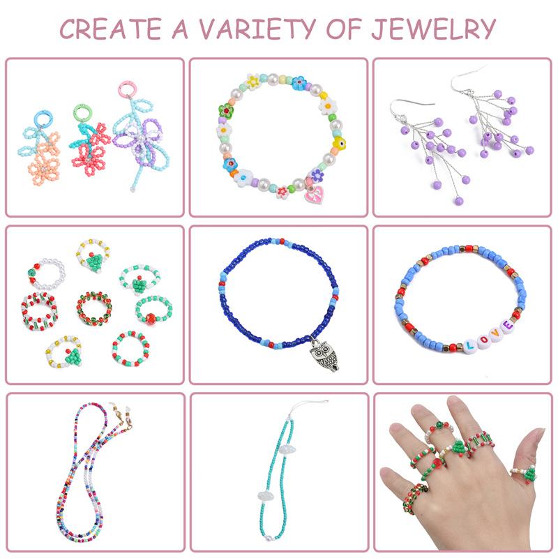 24 Grid Millet Beads Set Box 3 Color Collision System Glass Rice Beads Handmade Diy Making Beads Bracelet Necklace Jewelry Accessories Lovely Colour