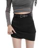 Облегающее мини однотонное офисное сзади красивые ноги и зимняя [SDSXZWG] юбка, эластичная, выше колена, сексуальная, цветная, женская, для носки, стройнящая, на молнии, ягодицы,