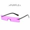 New Rectangle Sunglasses Women  Fashion Luxury  Designer Red Pink Clear Small Lens Personality Sun Glasses Shades UV400