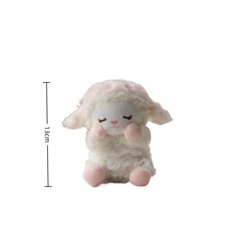 Anime Soft Lamb Keychain Fluffy Mini Stuffed Sheep Pendant Sweet Backpack Decor for Birthday Party Supplies
