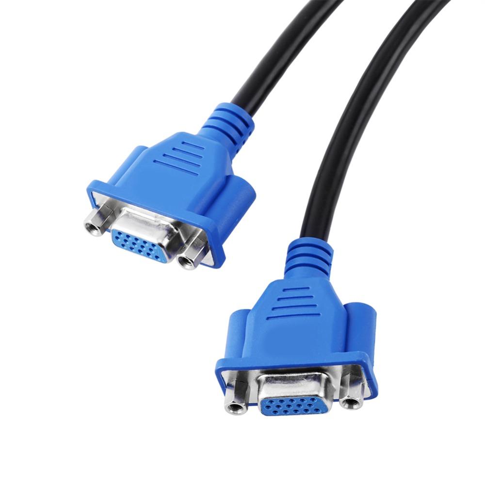 Dual Output DMS-59 Splitter Adapter 15 Pin Female Video Splitter Cable Video Duplication